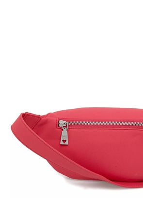 Love Moschino logo-plaque belt bag - Red