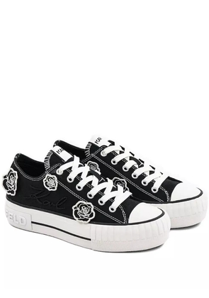 Karl Lagerfeld rose-embellished sneakers - Black
