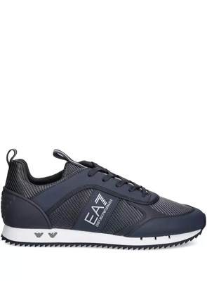 Ea7 Emporio Armani textured panel sneakers - Blue