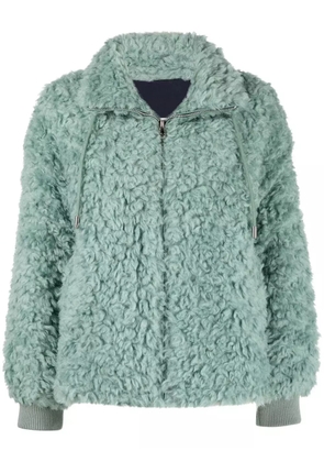 Yves Salomon drawstring shearling jacket - Green