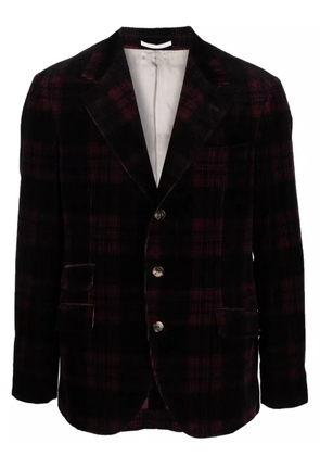 Brunello Cucinelli Prince of Wales check corduroy blazer - Red