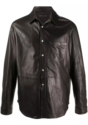 Giuseppe Zanotti leather shirt jacket - Black