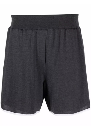 Brunello Cucinelli cashmere-blend elastic waist shorts - Grey