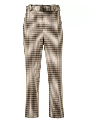 Brunello Cucinelli checked cropped trousers - Brown