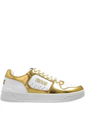 Versace Jeans Couture metallic-panel sneakers - Gold