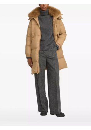 Yves Salomon Army padded-design coat - Brown