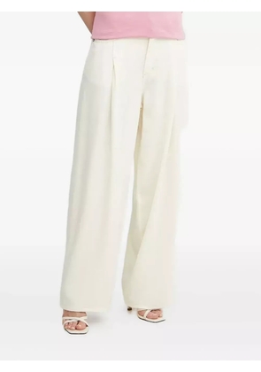 BOSS pleated wide-leg jeans - White