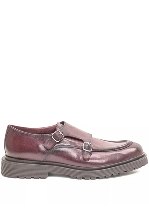 sturlini firenze double-buckle leather shoes - Red