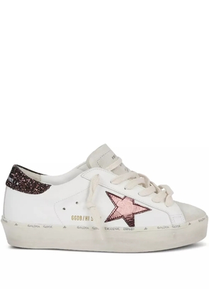 Golden Goose glitter-detail star-patch sneakers - White