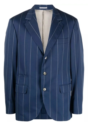 Brunello Cucinelli pinstripe-print single-breasted blazer - Blue