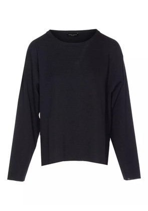 Roberto Collina crew-neck long-sleeve sweater - Black