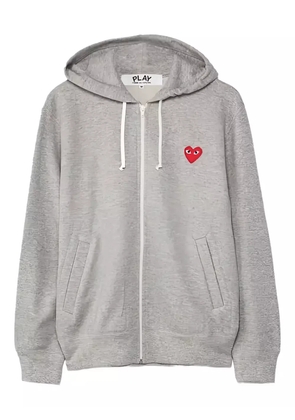 Comme Des Garçons Play heart-logo zip-up hoodie - Grey