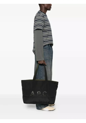 A.P.C. quilted logo-print tote bag - Black