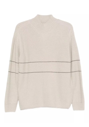 Emporio Armani high-neck striped sweater - Neutrals