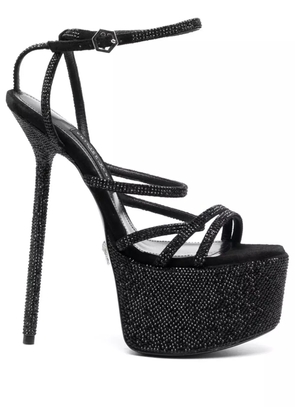 Philipp Plein 170mm embellished platform sandals - Black
