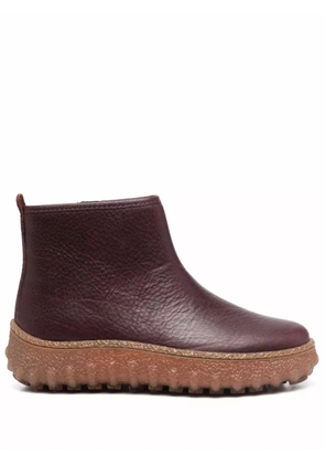Camper side-zip ankle boots - Red