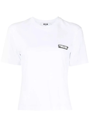 MSGM logo-patch short-sleeve T-shirt - White