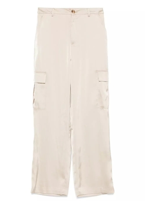 DKNY high-rise satin trousers - Neutrals