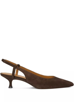 Polo Ralph Lauren 45mm slingback heeled pumps - Brown
