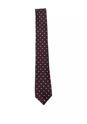 TOM FORD polka-dot silk tie - Purple