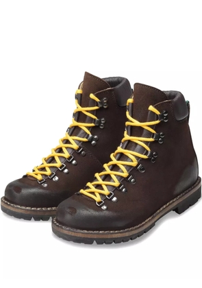 SENTIER lace-up rubber-sole boots - Brown