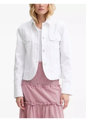 ALOHAS embroidered-detail logo-patch denim jacket - White