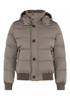 Moorer hooded quilted jacket - Brown