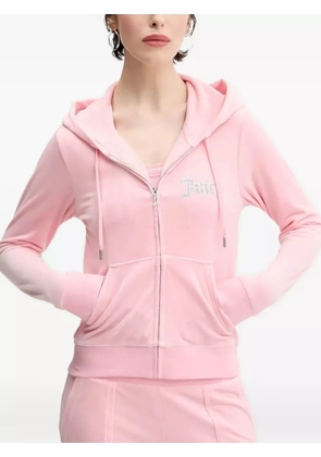 Juicy Couture rhinestone-embellished zip-up hoodie - Pink
