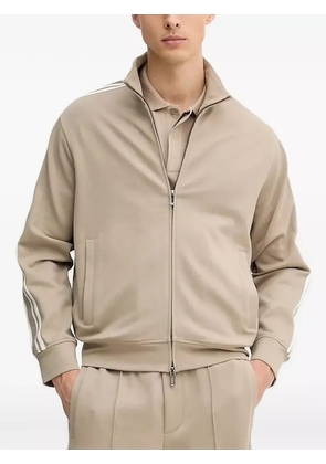 Emporio Armani stripe-detail sweater - Neutrals