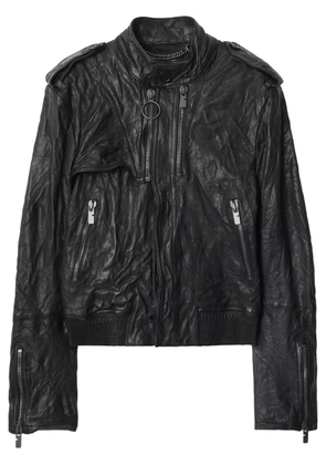 Burberry leather biker jacket - Black
