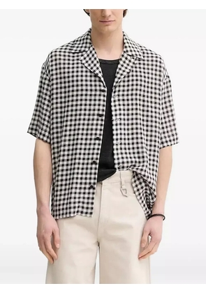 Won Hundred check short-sleeve shirt - Black