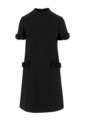 Valentino Garavani bow-detail pocket midi dress - Black