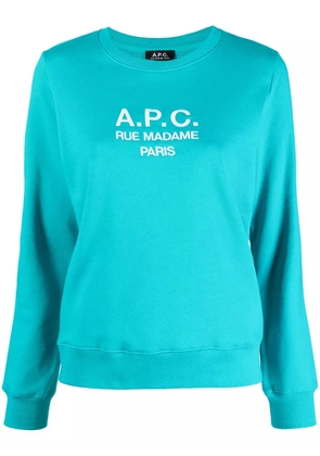 A.P.C. logo-printed sweatshirt - Green