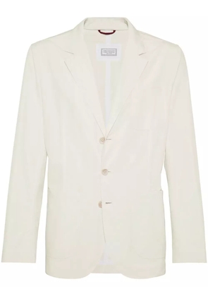 Brunello Cucinelli single-breasted blazer - White