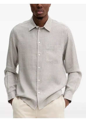 SAMSOE SAMSOE checked long-sleeve shirt - Grey