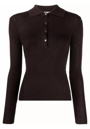 P.A.R.O.S.H. ribbed-knit wool top - Brown