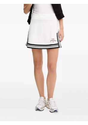 Ea7 Emporio Armani stripe-detail mini skirt - White