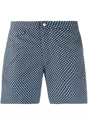 Sunspel micro print swim shorts - Blue
