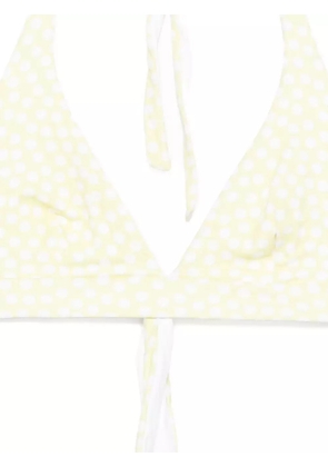 Fisico polka-dot halter-neck bikini - Green