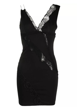 VAILLANT STUDIO lace-trim distressed knitted dress - Black