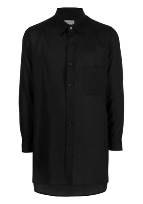 Yohji Yamamoto chest-pocket long-sleeve shirt - Black