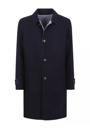 Eleventy buttoned patch-pocket coat - Blue