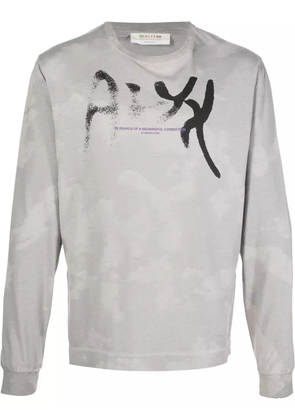 1017 ALYX 9SM logo-print long-sleeved T-shirt - Grey