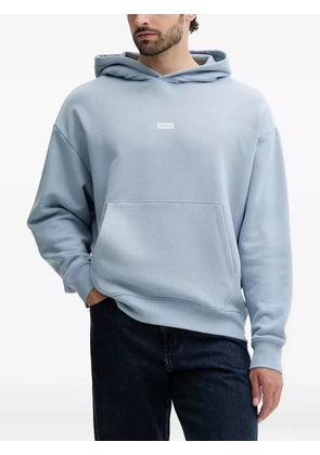 HUGO logo-print hoodie - Blue