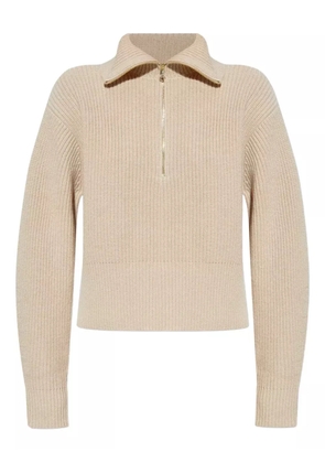 Max Mara ribbed zip-neck sweater - Neutrals