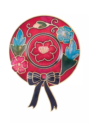 Susan Caplan Vintage 1980s Bonnet brooch - Red