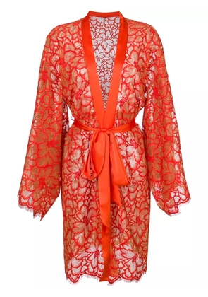 Dolci Follie scalloped lace slip gown - Yellow