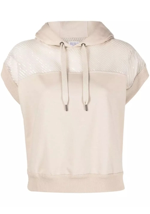 Brunello Cucinelli sleeveless hoodie - Neutrals