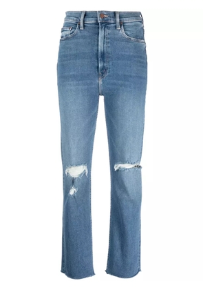 MOTHER Rider high-rise straight-leg jeans - Blue