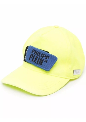 Philipp Plein distressed logo patch cap - Yellow